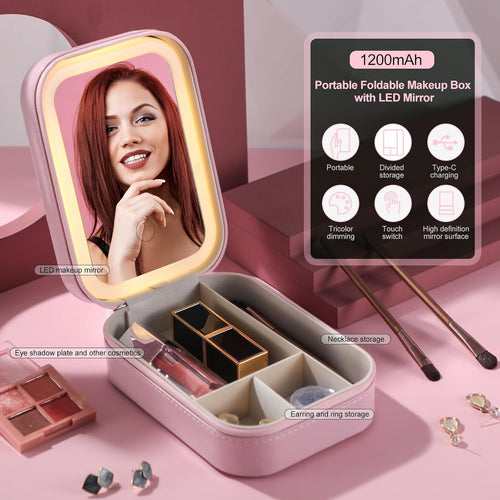 GlowCase™: The Ultimate Portable LED Makeup Organizer